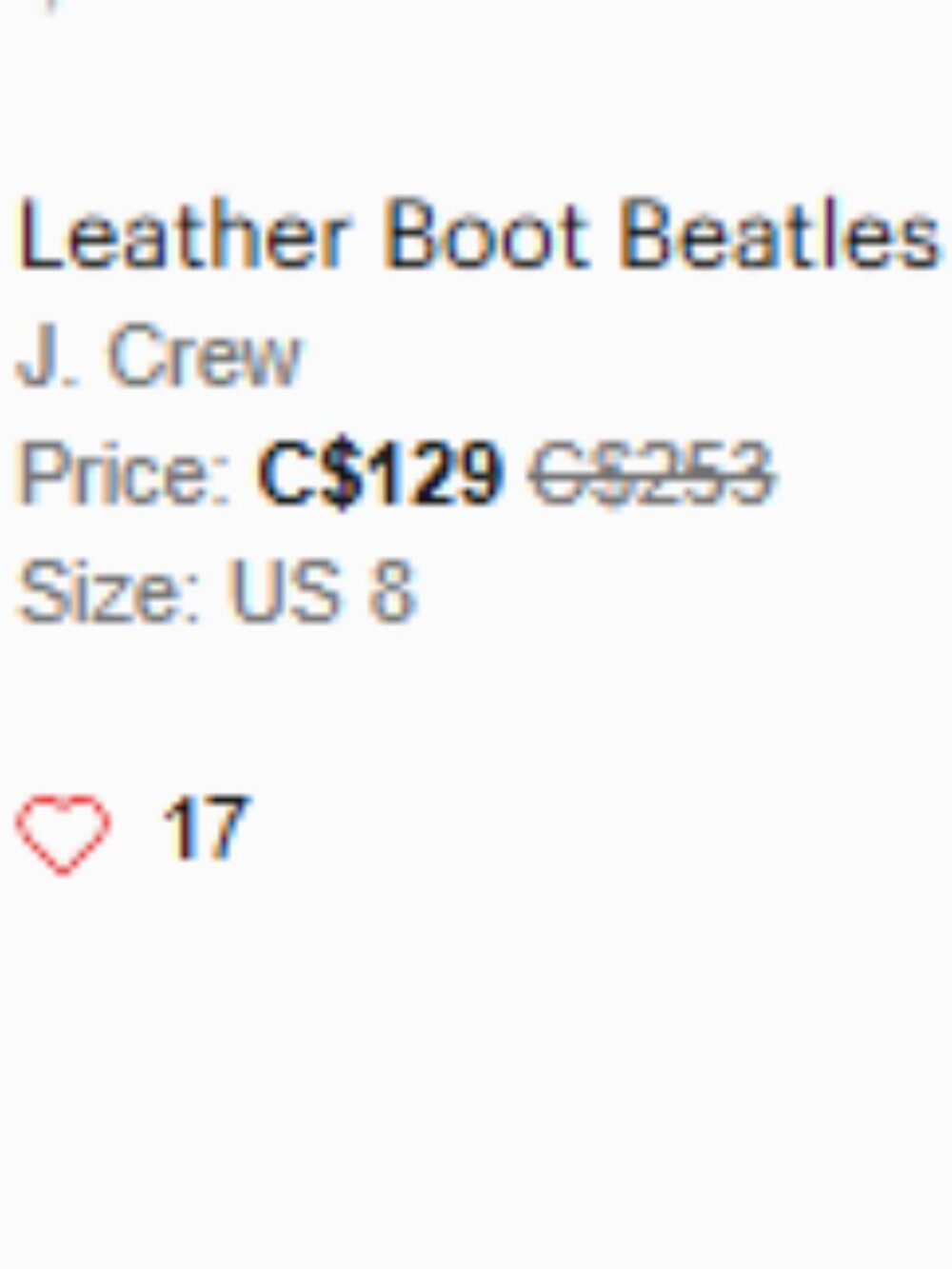 Leather Boot Beatles boot J.Crew Chelsea Boot 100%LEATHER in & out Wmn 8us NEW - Picture 2 of 2